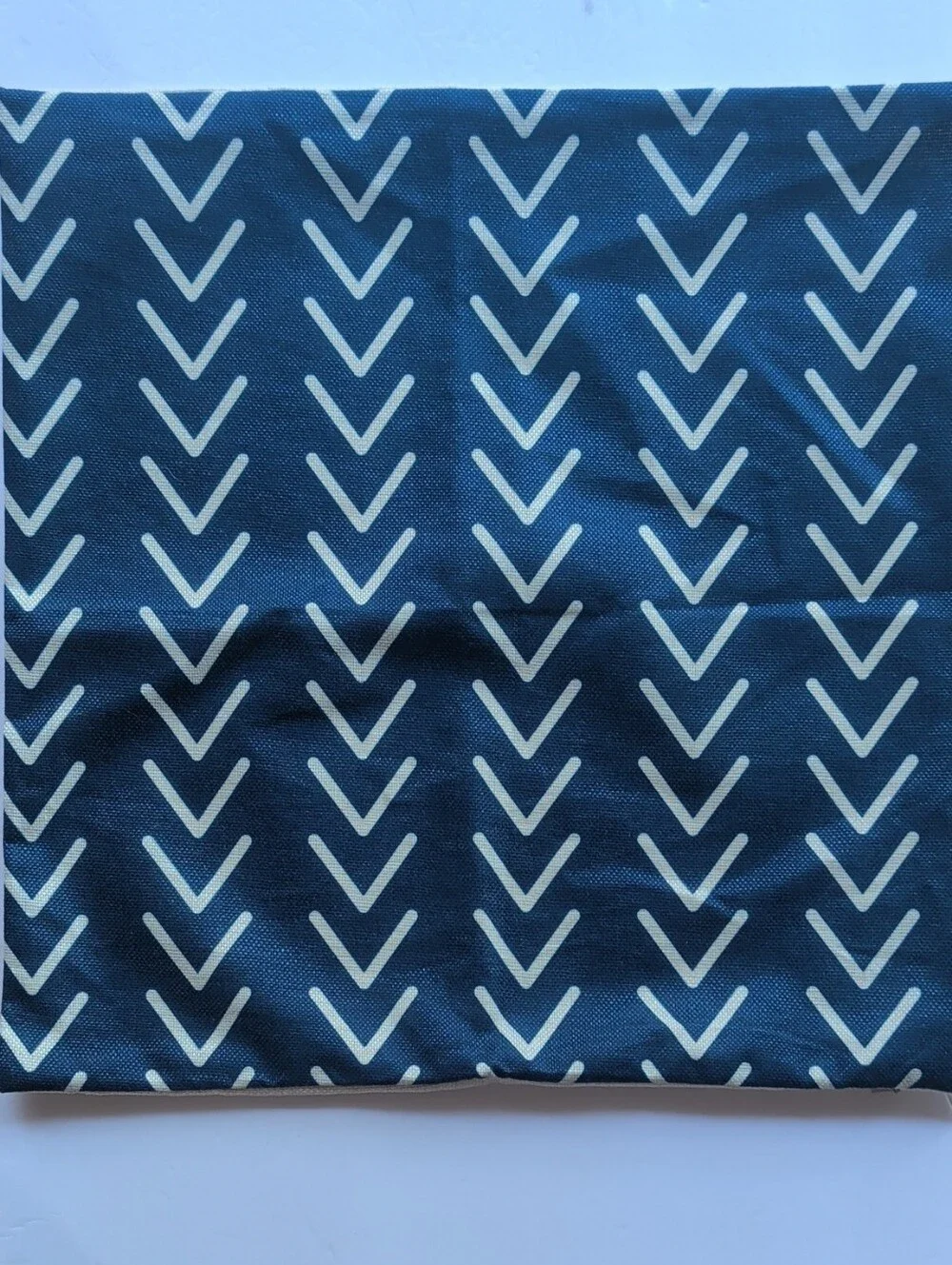 Navy Arrow Print Fabric Accent Pillow Cover NWOT